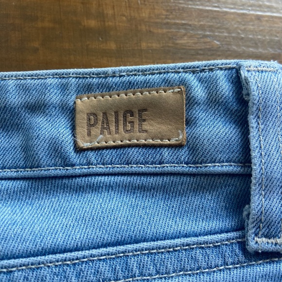 PAIGE Verdugo Ankle Distressed Light Wash Skinny Jeans-Size 28 - Picture 6 of 6